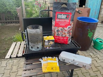 Velký grill/udírna Heckermann včetně příslušenství - 18