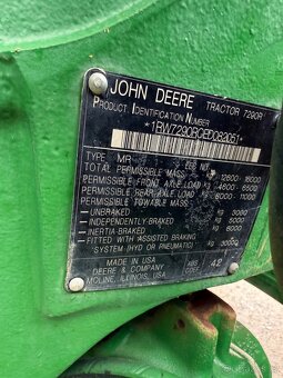 John Deere 7290R  Rv 2014. 7160mth Traktor - 18