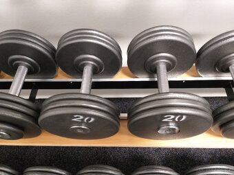 Profi pevné jednoruční činky 2 - 100kg NOVÉ - 18