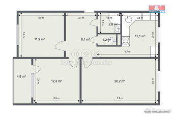 Prodej bytu 3+1, 77 m², Nejdek, ul. Jiráskova - 18