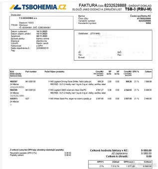 Logitech Sada volantu G920/řadící páka/stojan - v záruce - 18