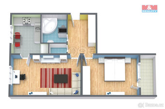 Prodej bytu 2+1, 61 m², Cheb, sídliště Skalka, ul. Lesní - 18