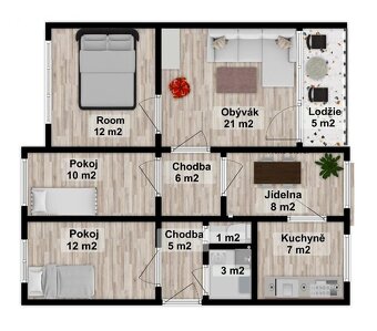 Prodej bytu 5+1 91 m² po rekonstrukci s krásným výhledem - 18