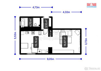 Pronájem bytu 1+1, 49 m², Horní Slavkov, ul. Dlouhá - 18