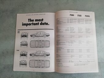 BMW E32 -složky s katalogy 1987 v angličtině -britská mutace - 18