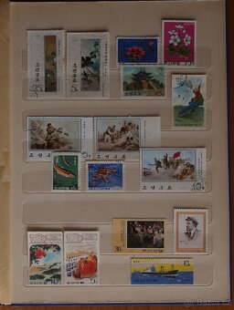 Album modrý + známky SSSR, Japonsko aj. - 18