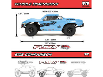 Arrma Fury Mega 550 1:10 2WD - NOVÉ - 18