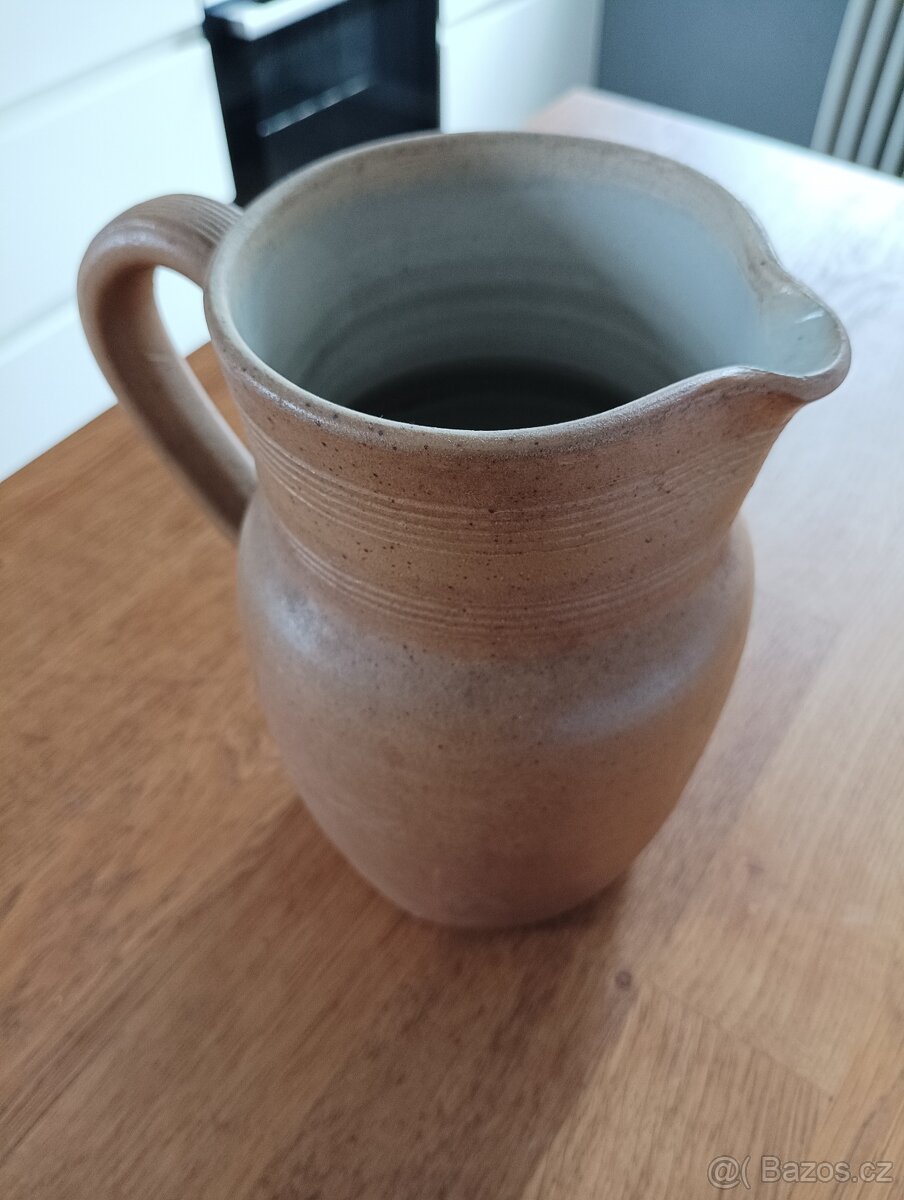 KAMENINOVÝ DŽBÁN GRES DU BERRY RUČNĚ VYROBENÝ - FRANCIE - 19
