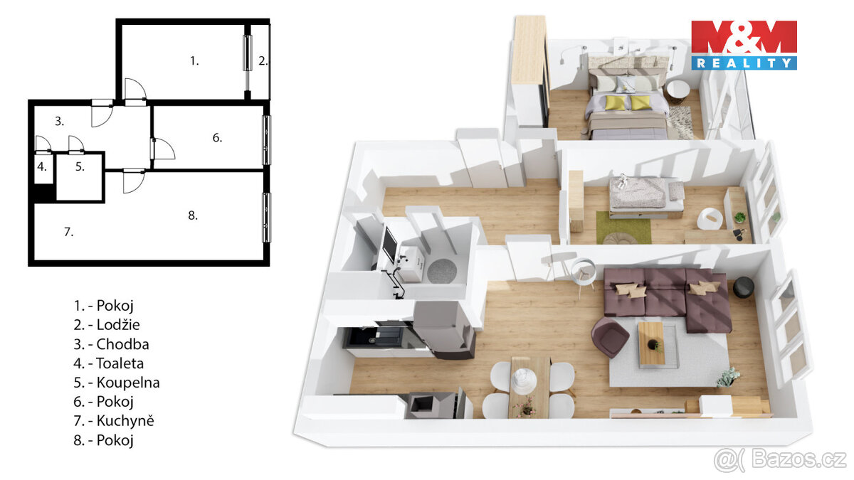 Prodej bytu 3+kk v Praze, ul. Vašátkova - 19