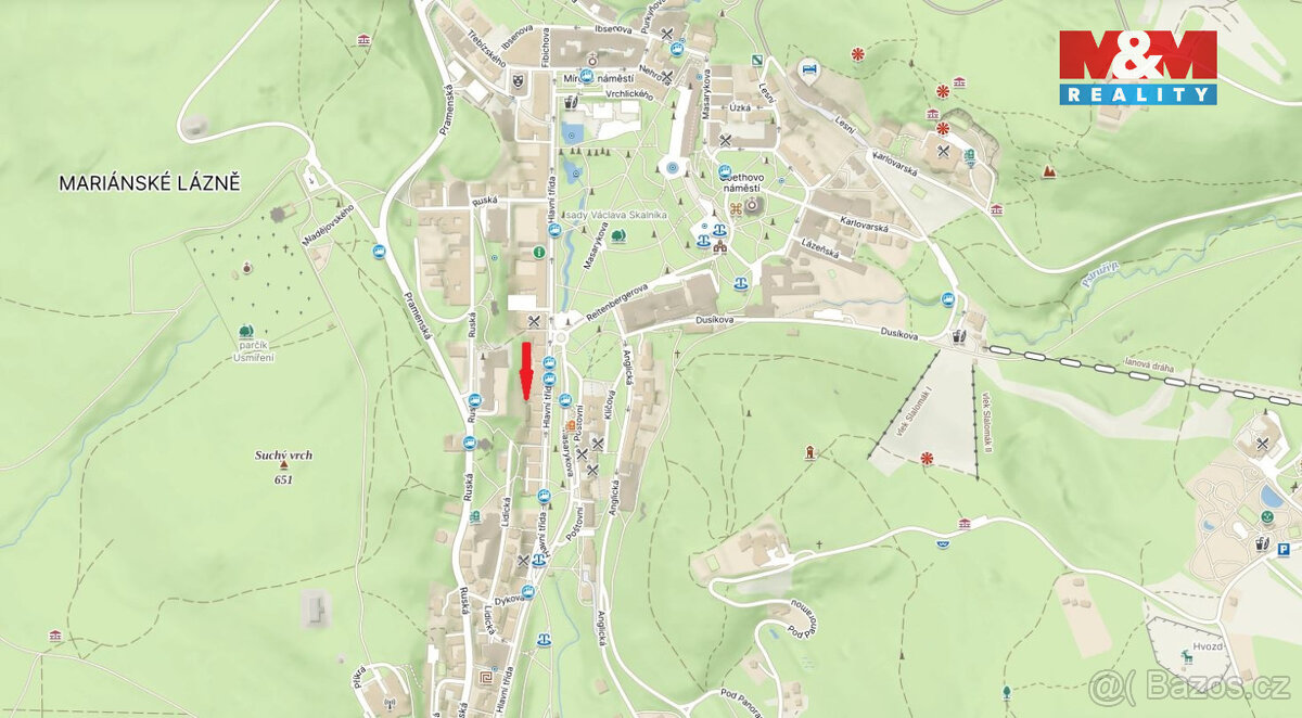 Pronájem obchod, služby, 69 m², Mar. Lázně, ul. Hlavní třída - 19