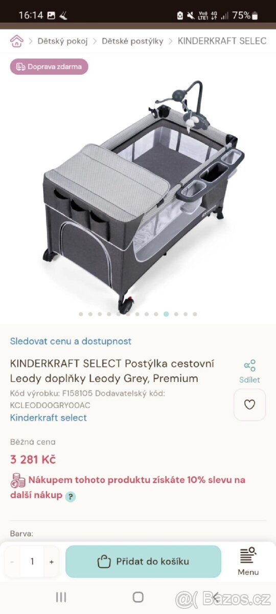 Lehátko babybjörn v top stavu, Dark grey frame - 19