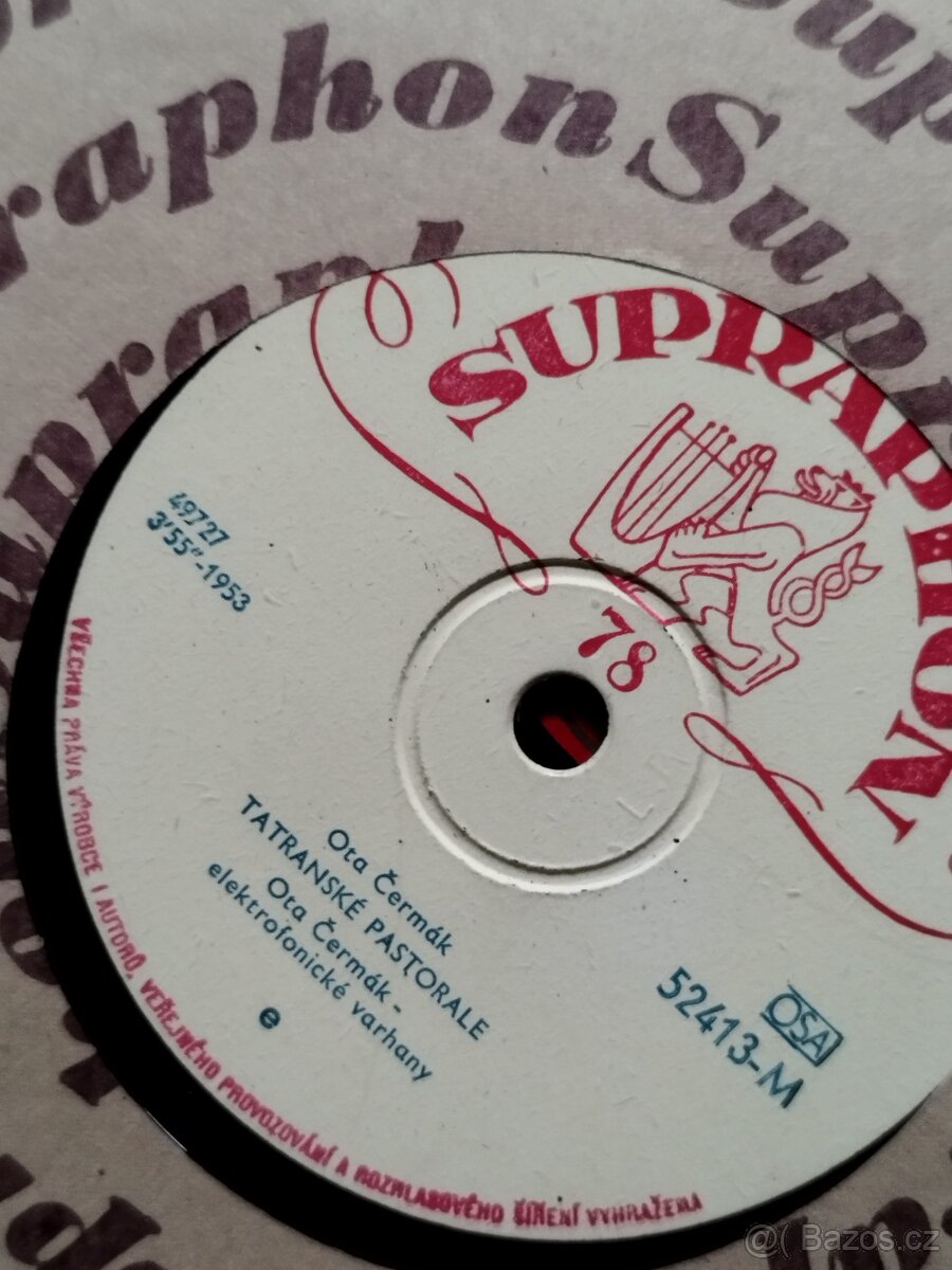 Gramofonové desky z 50. Let. Šelakové, nepoškrabané - 19