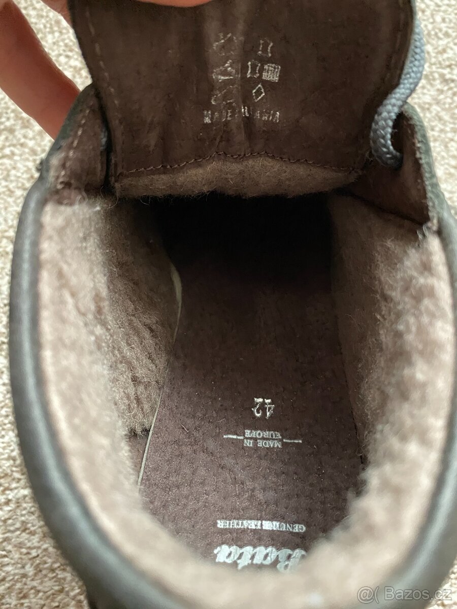 Nové pánské kožené zimní boty Baťa s kožichem - č. 42 - 19