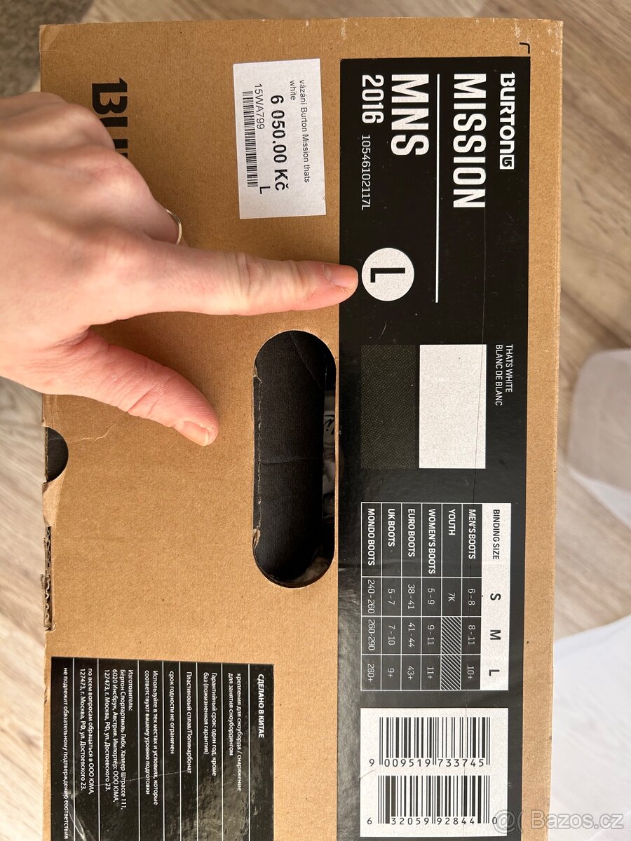 Vázání Burton Mission vel L - 19