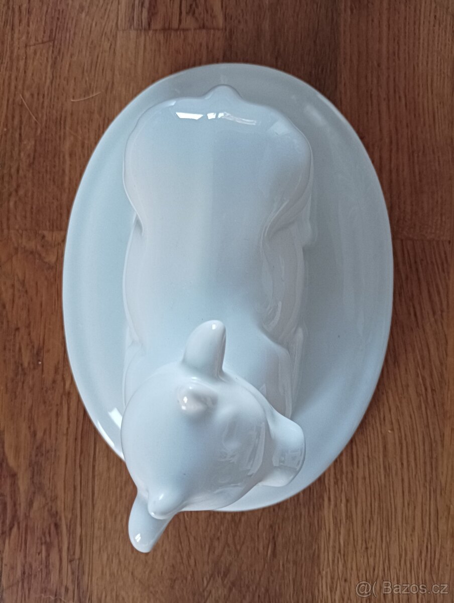 PORCELÁNOVÁ ZAPÉKACÍ TERINA KRAVIČKA FRANCIE - 19