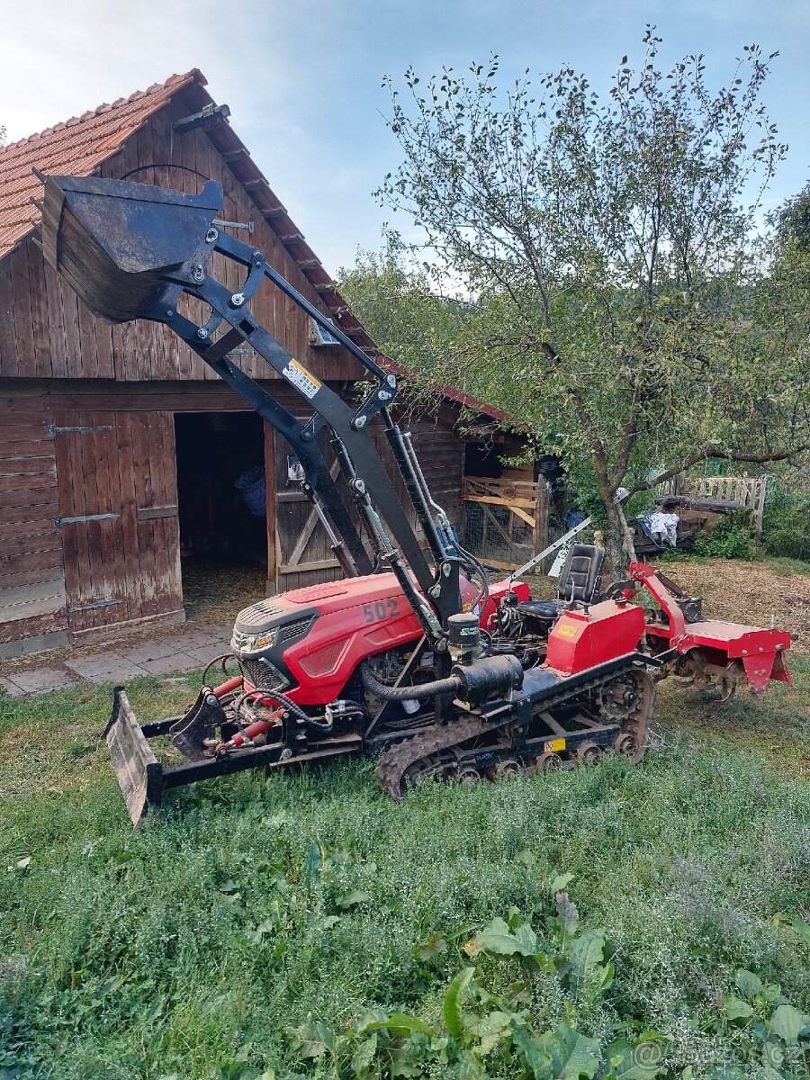 traktor pásový+bagr přední radlice rotavator nakladač - 19