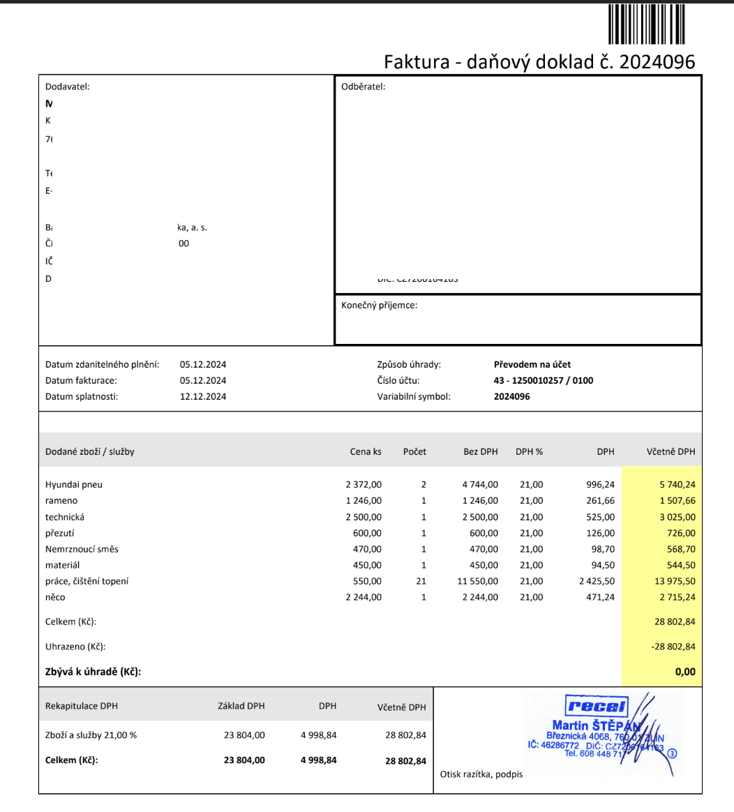 HYUNDAI H1 2.5 TDi 103kW / 3 místa / 197.000 KM / CENTRAL / - 19