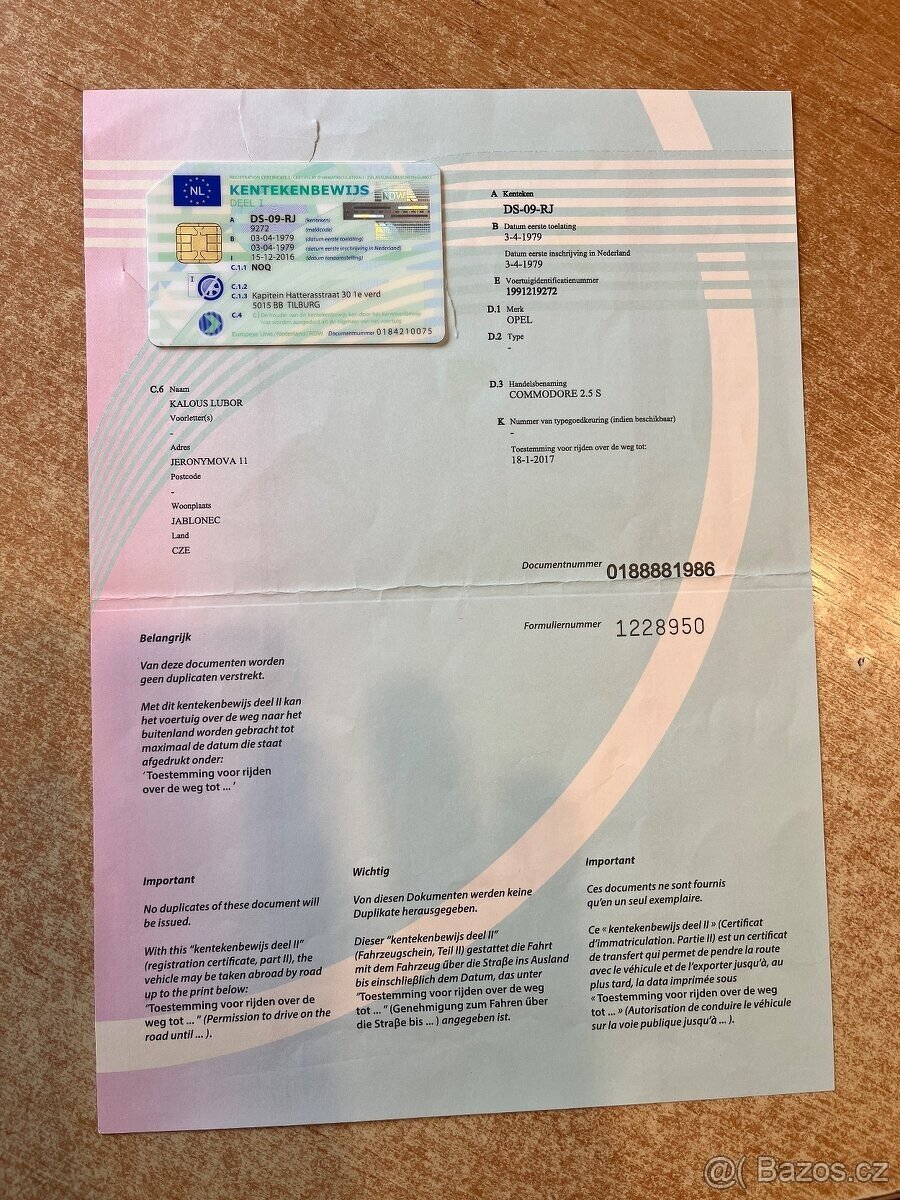 Opel Commodore 2.5 S 6 válec 1979 Super cena - 19