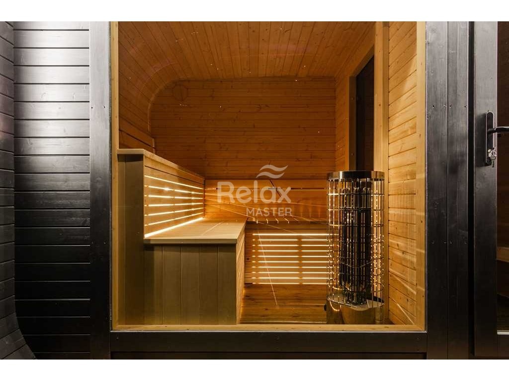 Finská sauna LUX s předsíní 245×340 - 19