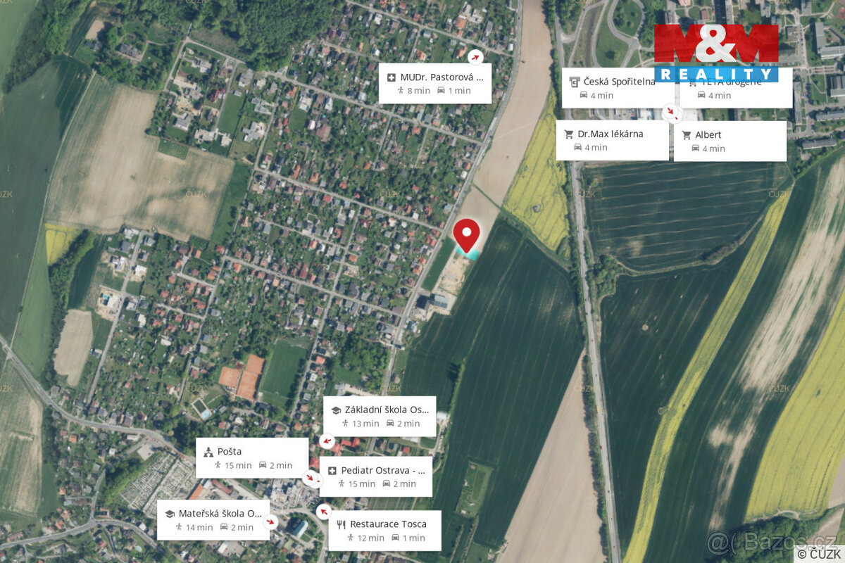 Prodej pozemku k bydlení, 964 m², Ostrava, ul. Junácká - 19