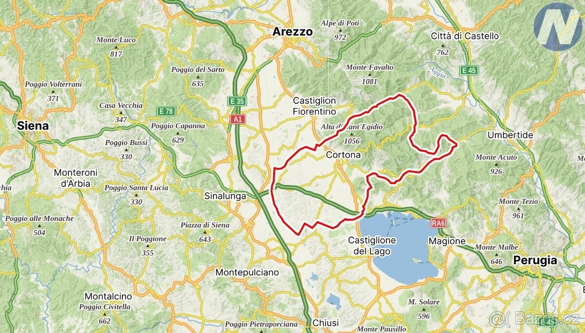 Apartmán Niccolo v Cortoně, Toskánsko - 19