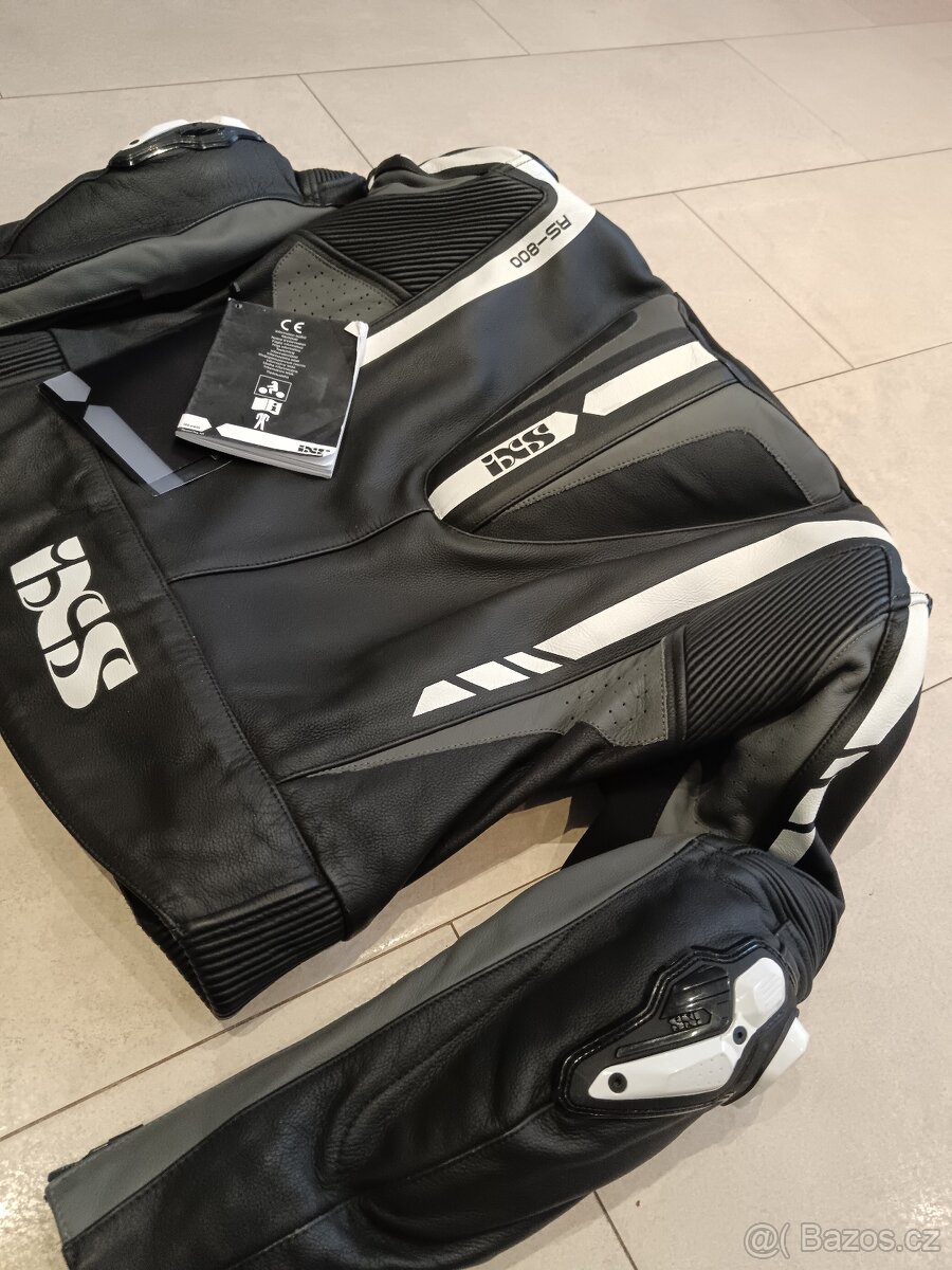 IXS RS 800-Pánská Dámská kožená moto kombinéza, zkrácená - 19