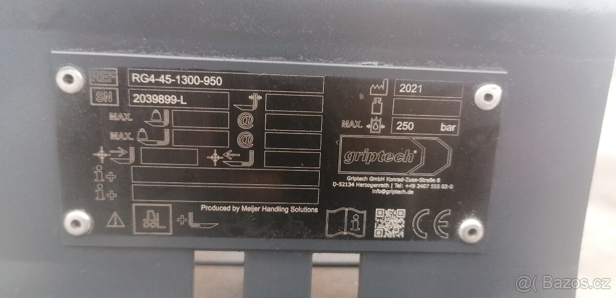 LINDE H35D-02 hydraulicky roztažné a výsuvné vidle + BP - 19
