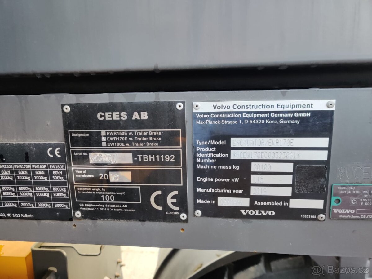 Kolový otočný bagr VOLVO EW 160 E - 19