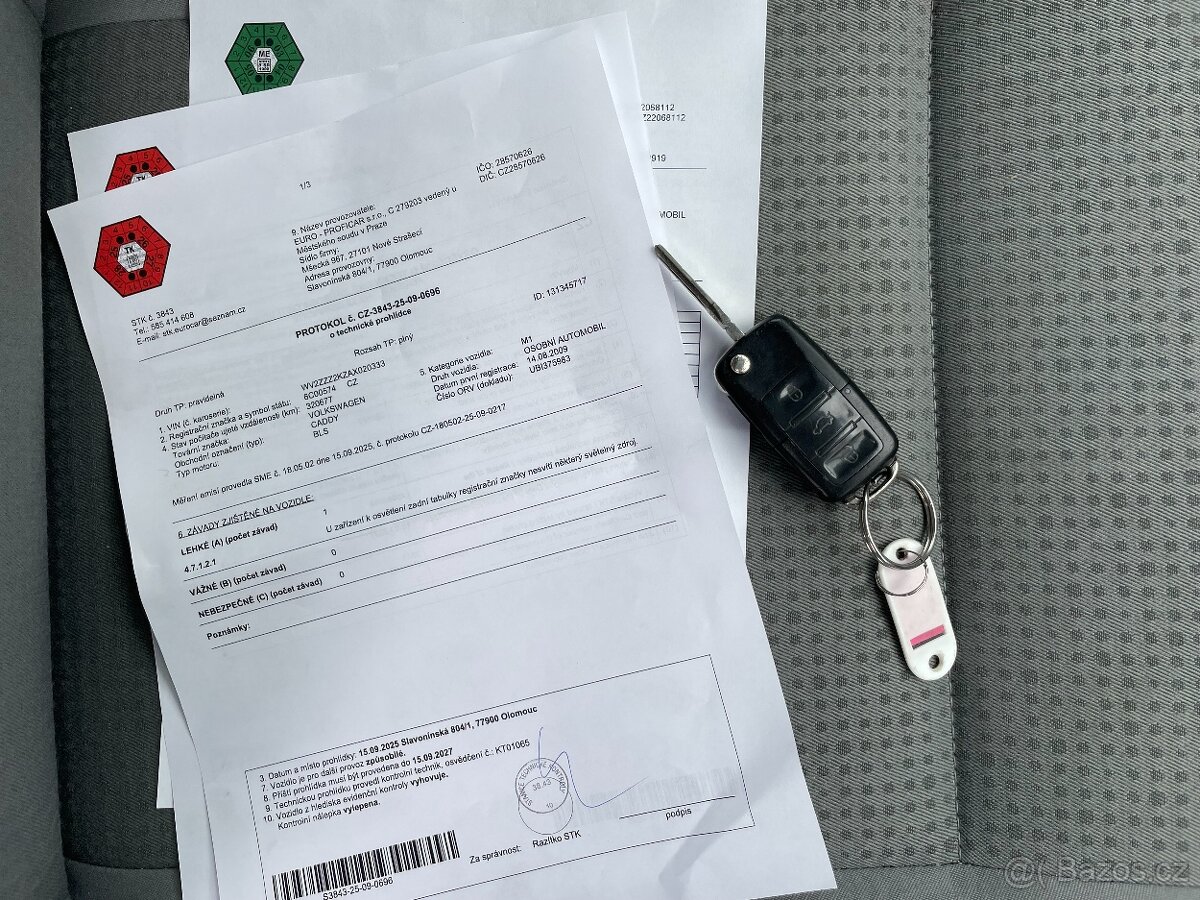 VW Caddy 1,9 TDi Aut.Klima, Tažné, AKU - 19