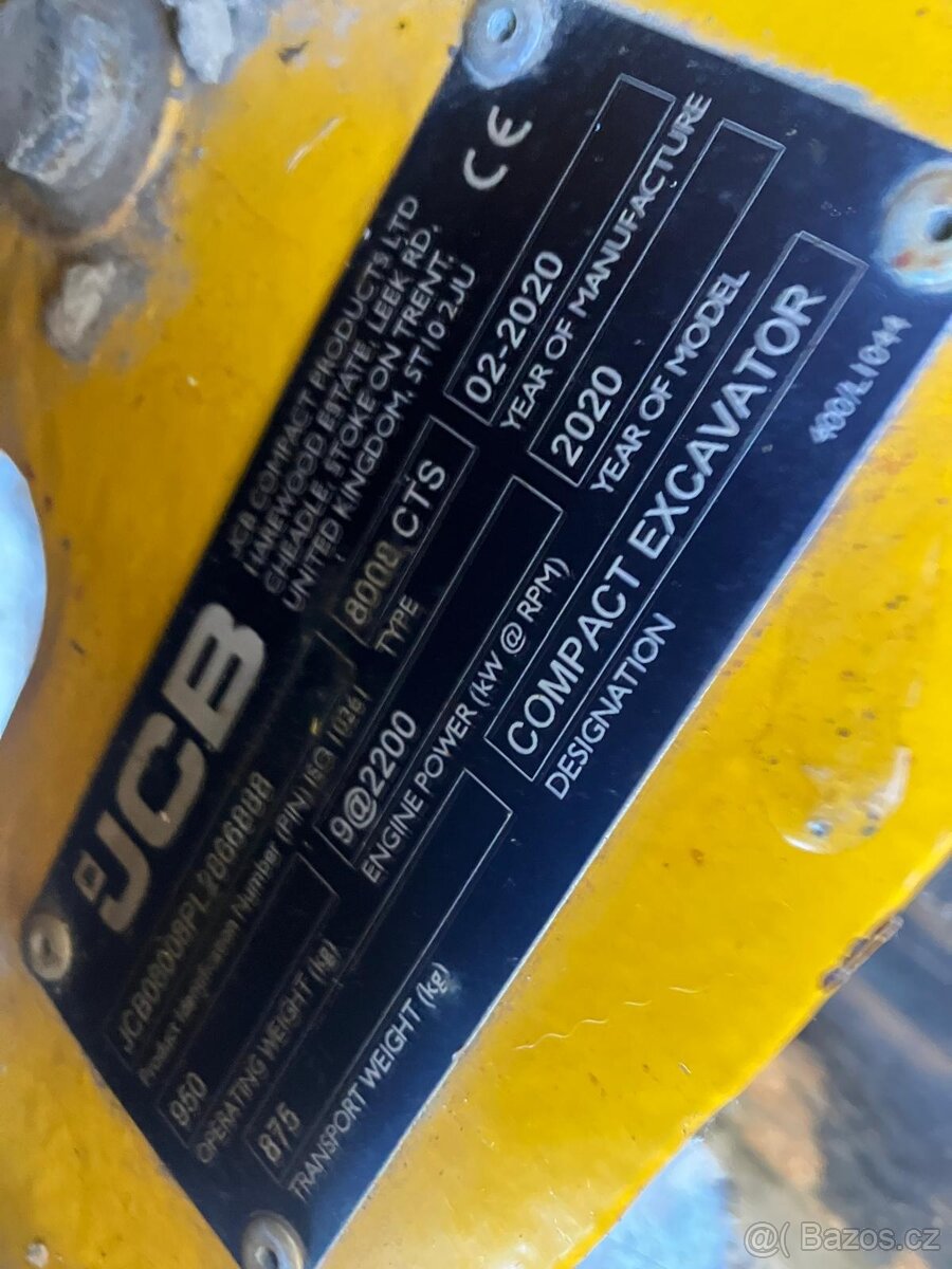 Prodám minibagr JCB 8008 CTS - 19