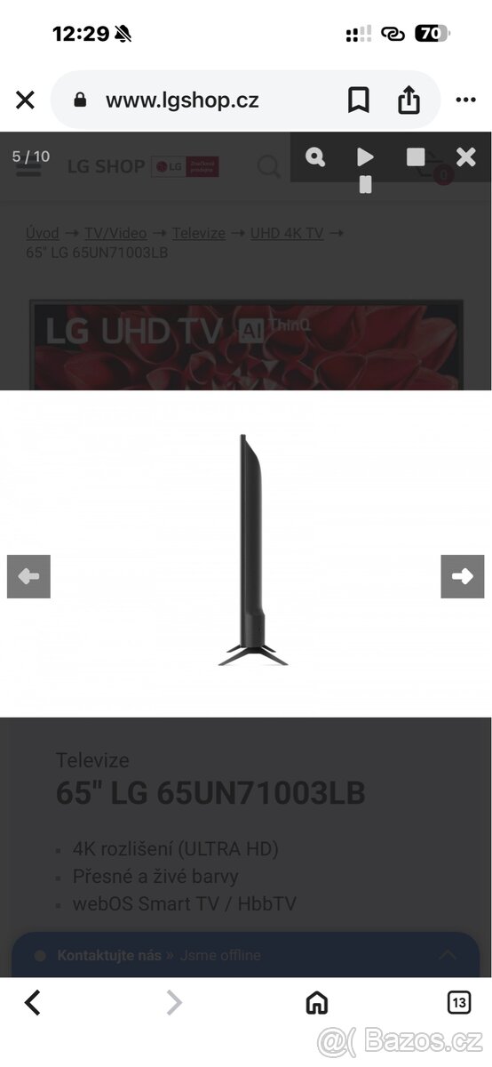 LG 65" 4K Smart TV (Model 65UN71003LB) - 19
