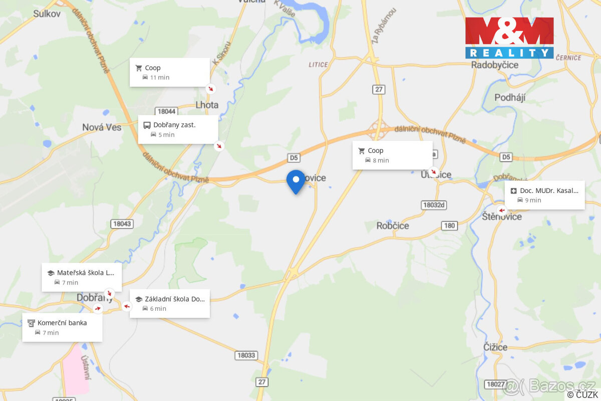 Prodej pozemku k bydlení, 634 m², Dobřany - Šlovice - 19