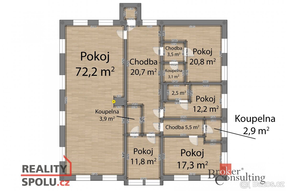 Prodej, komerční/ubytování, 520 m2, nám. J. Švermy, Kovářská - 19
