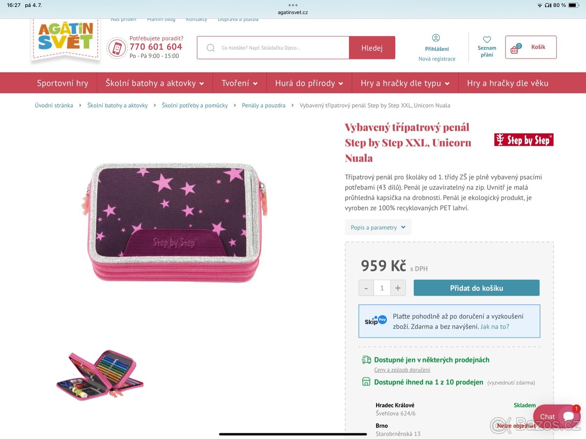 Set školní batoh, penál, kornout step by Step - 19