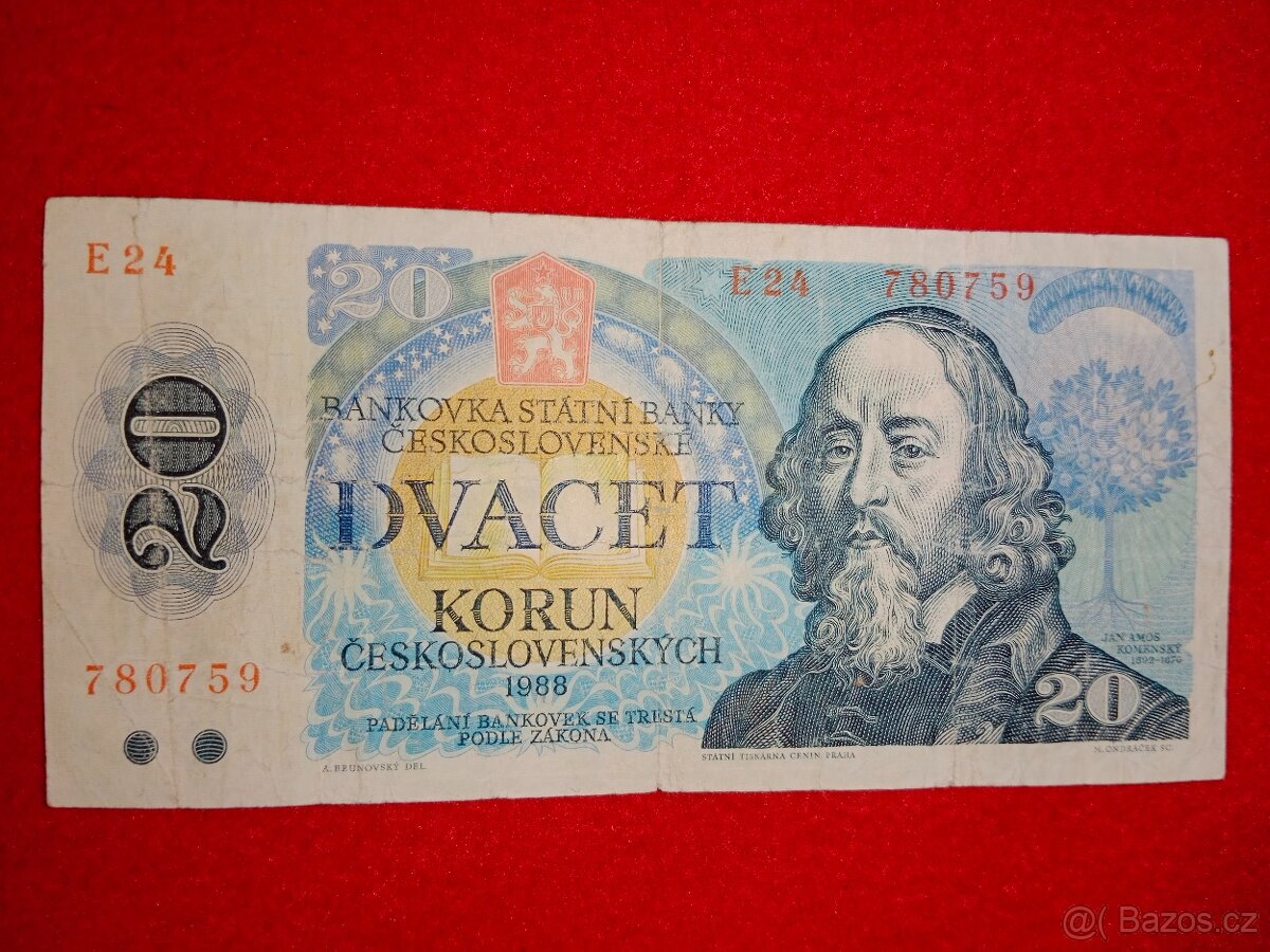 Československé bankovky 13 ks + 2 ks - celkem 15 ks - 19