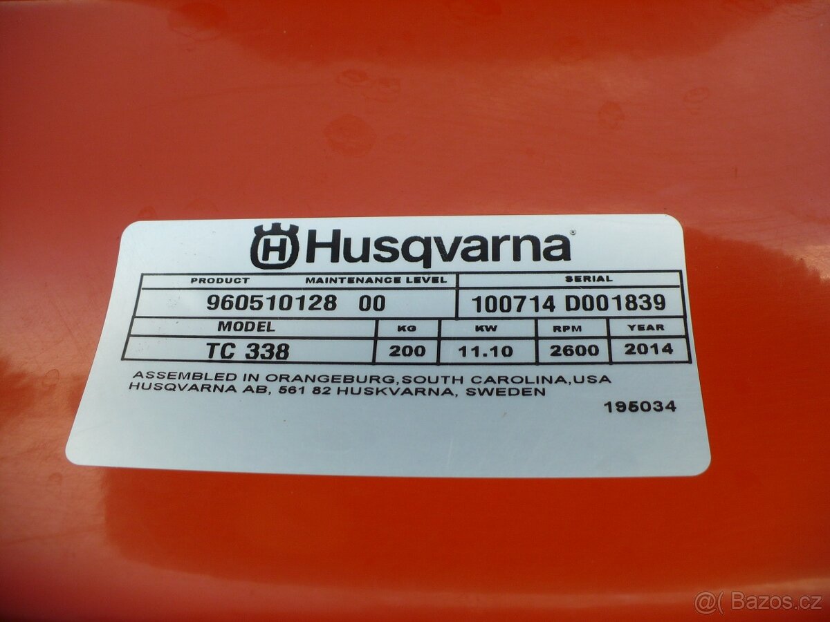 Zahradní traktor HUSQVARNA TC 338 - 19