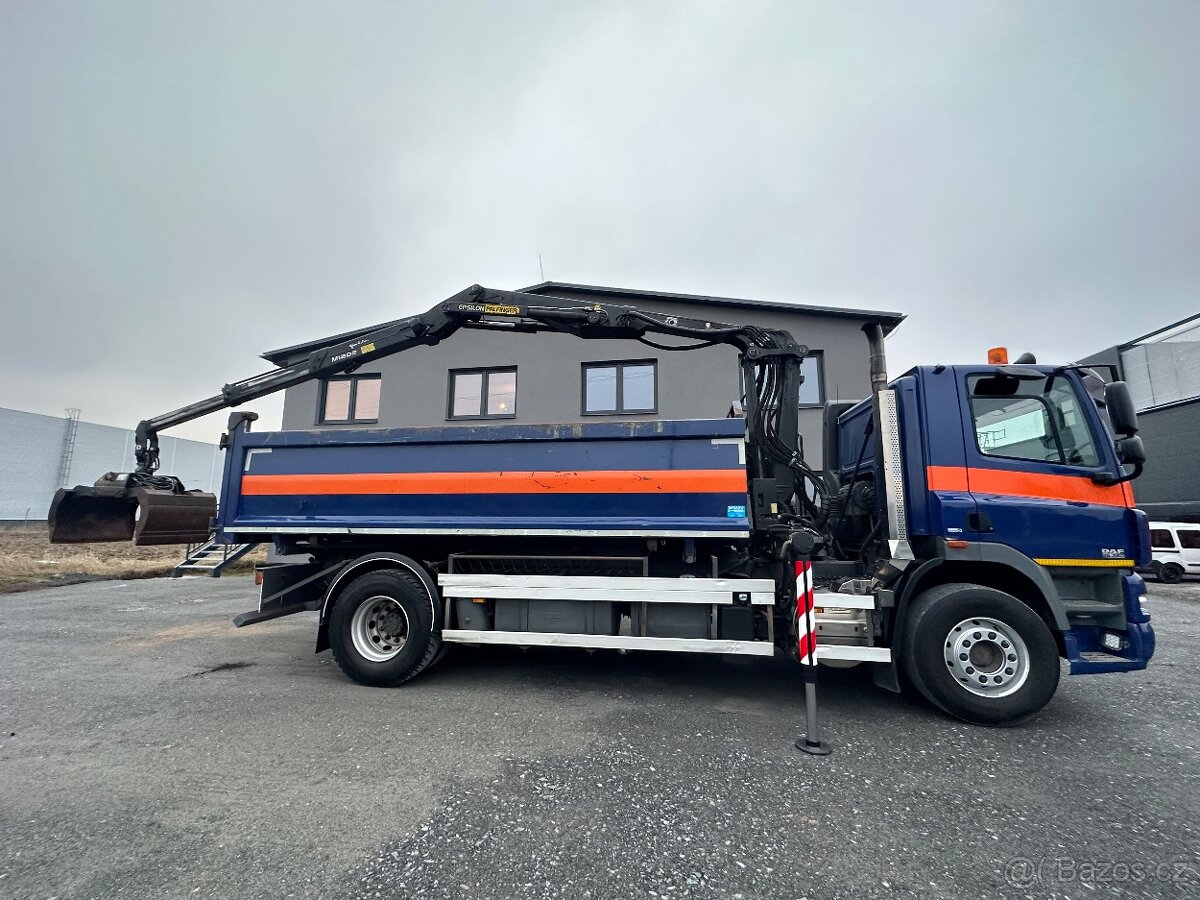 DAF CF 85.360 4x2,dvoustranný sklápěč s hydraulickou rukou - 19