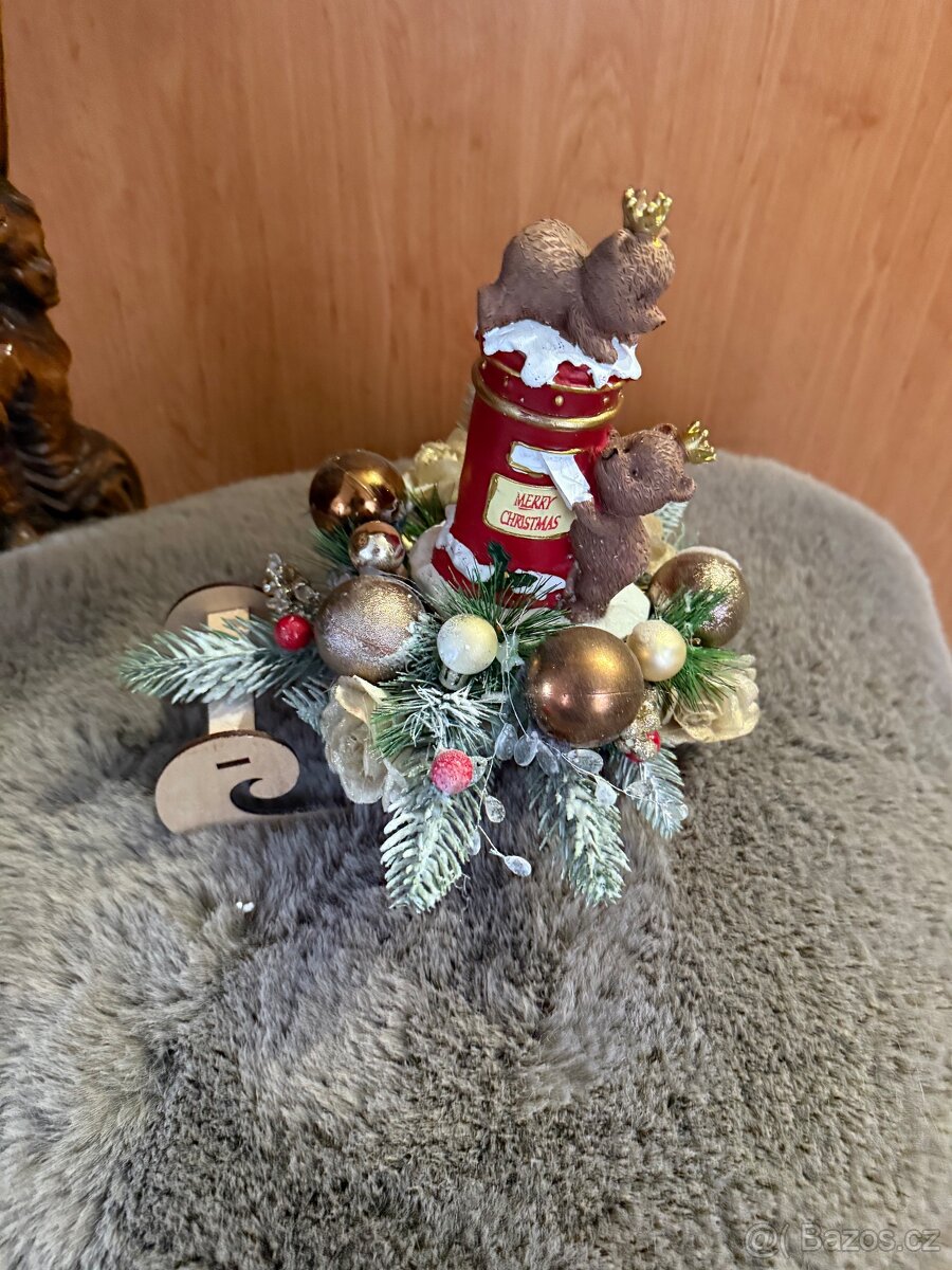 Vánoční dekorace, adventní svicny - 19