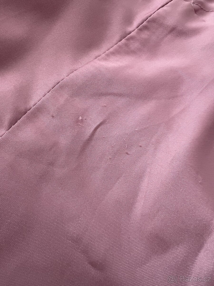 Lynne - dámský kožený pastelově růžový kabát – M - 19