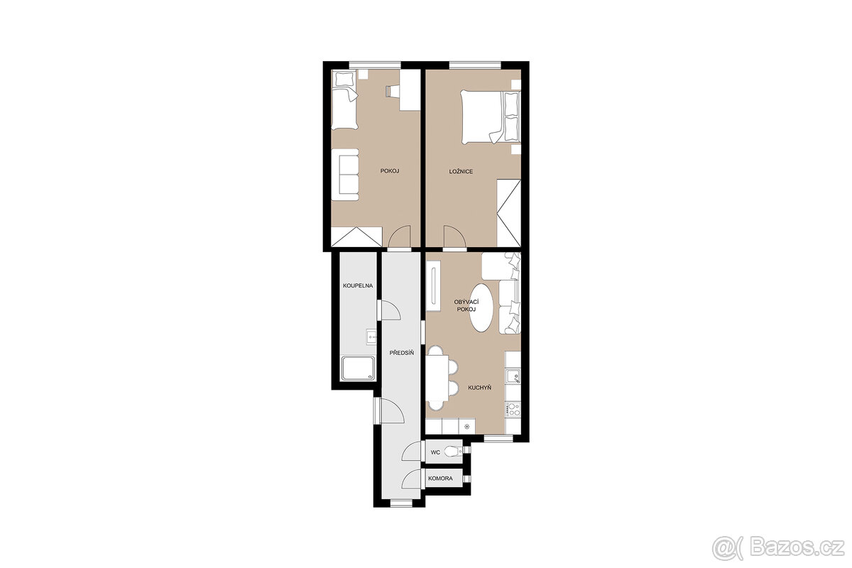 Byt 3+kk o ploše 74 m2 - Plzeň, Jižní Předměstí - 19