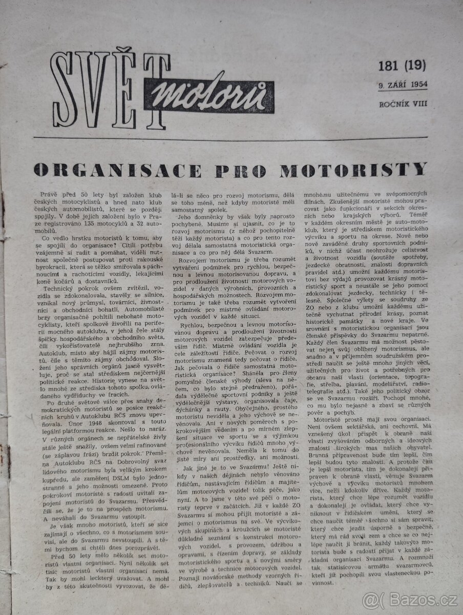 Časopisy Svět motorů - 19