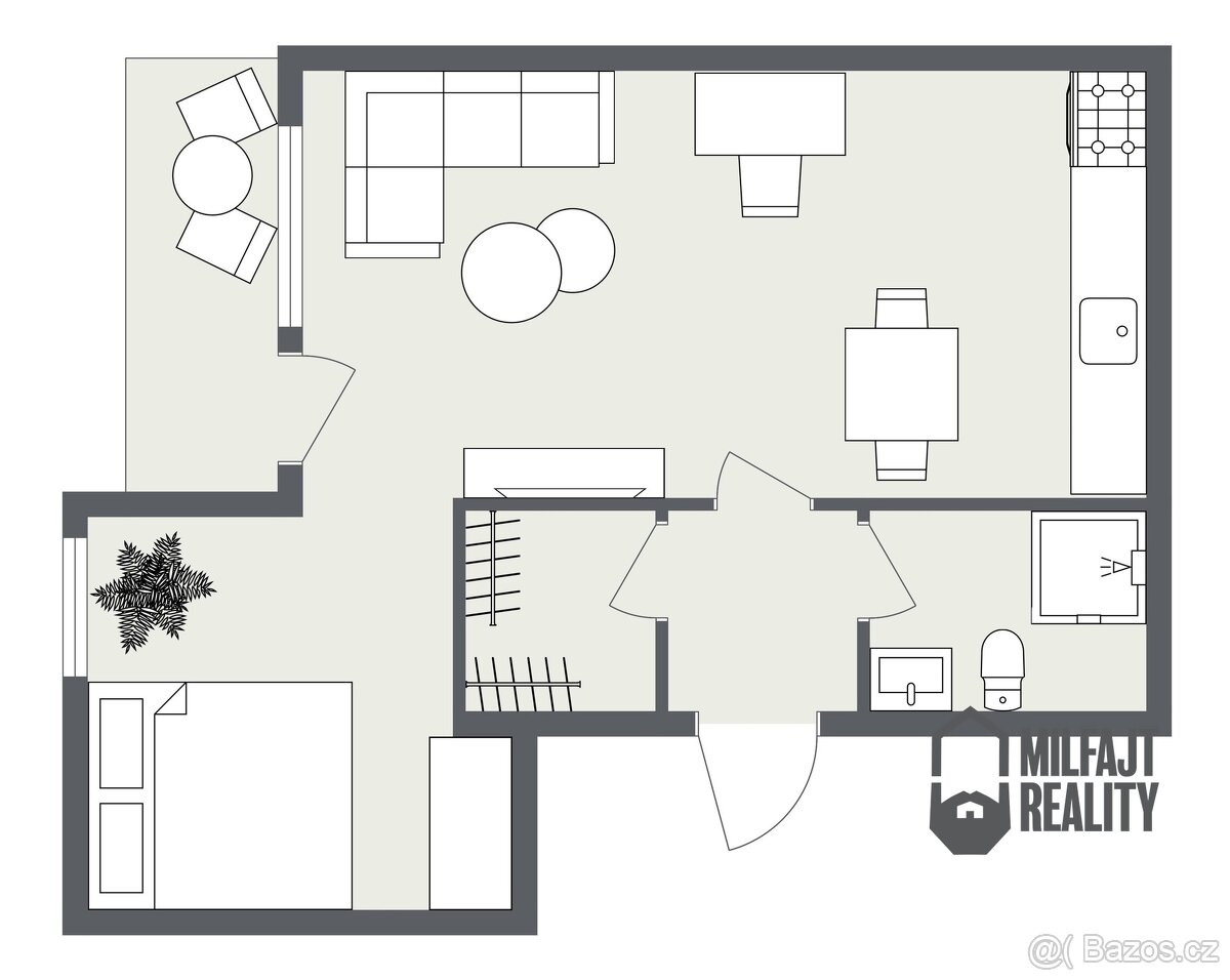 Pronájem bytu 2+kk+L, 44 m2, Liberec - Perštýn, ev.č. 06825 - 19