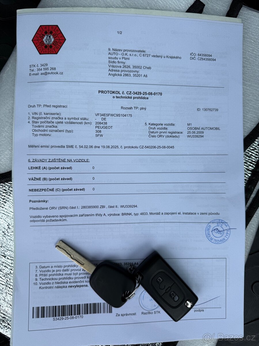 PEUGEOT 307 kombi, nová STK, nové zimní pneumatiky - 19