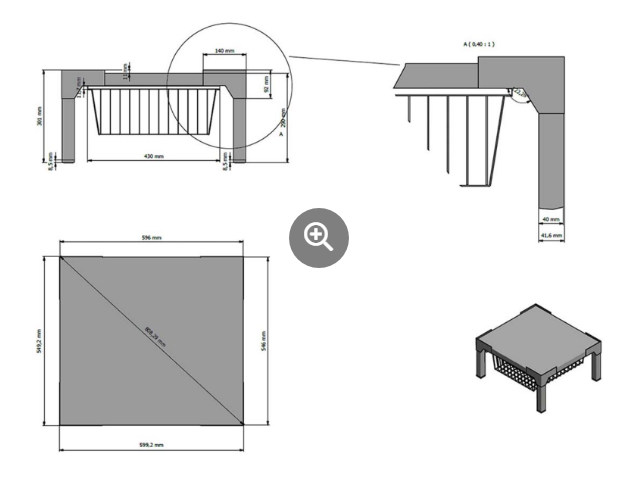 Stojan pro Pračku / Sušičku 30 cm - 19