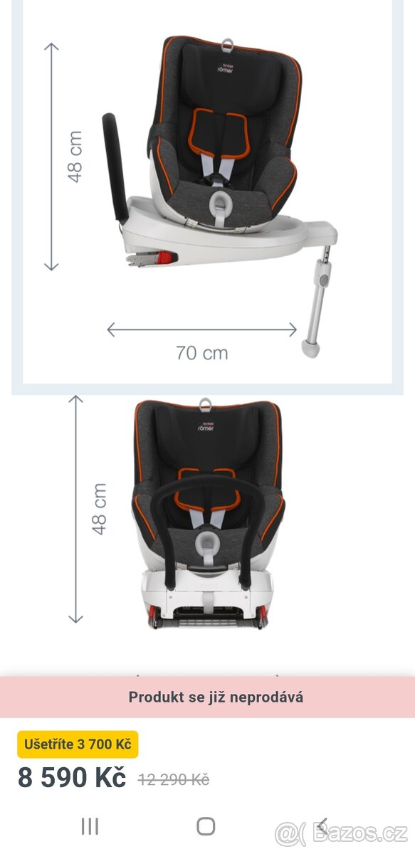 Dvě dětské autsedacky britax romer dualfix - 19