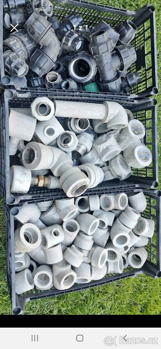 PE vodovodní potrubí a zbytky zahradních hadic 3/4" - 19