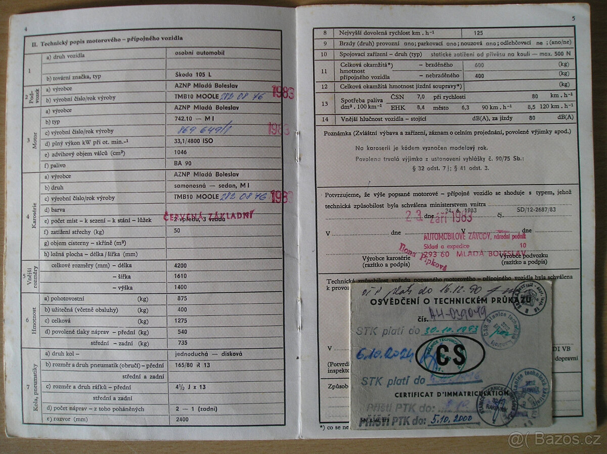 ŠKODA 105L 33KW RV-1983-EMKO - 19