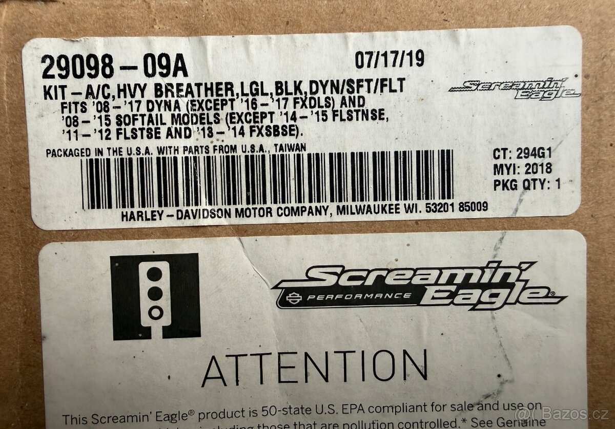 Screamin Eagle Heavy Breather filtr - 19