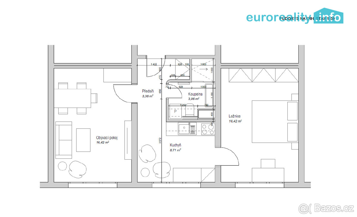 Prodej, byt 2+1, Strakonice, ul. Sokolovská - 19