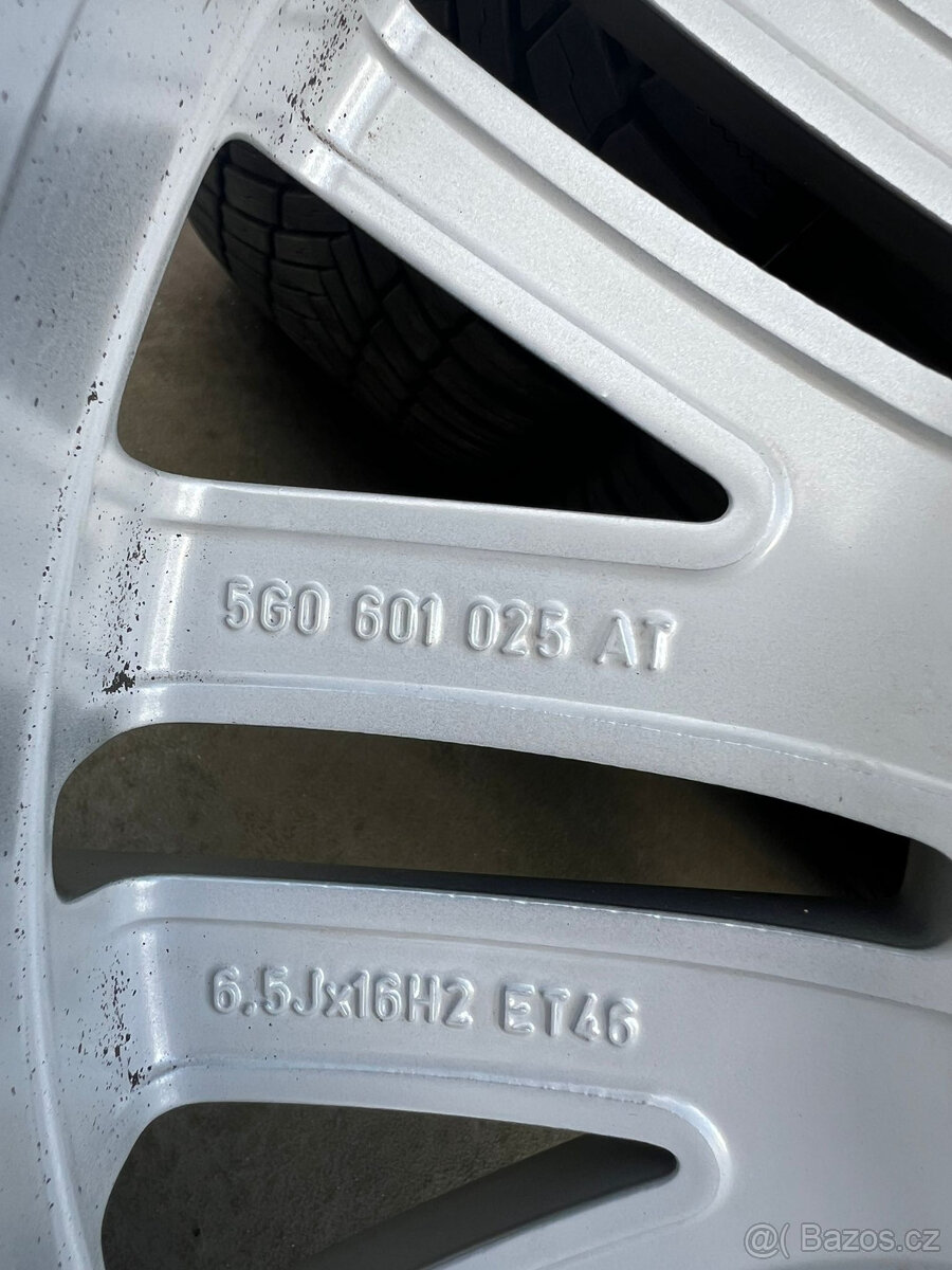 205/55R16 94V alu kola VW GOLF VII, Caddy 6,5x16 5x112 ET46 - 19